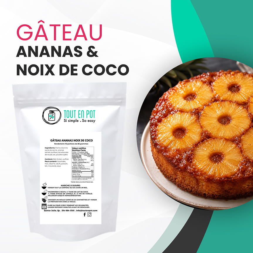 Gâteau Ananas et Noix de coco VRAC